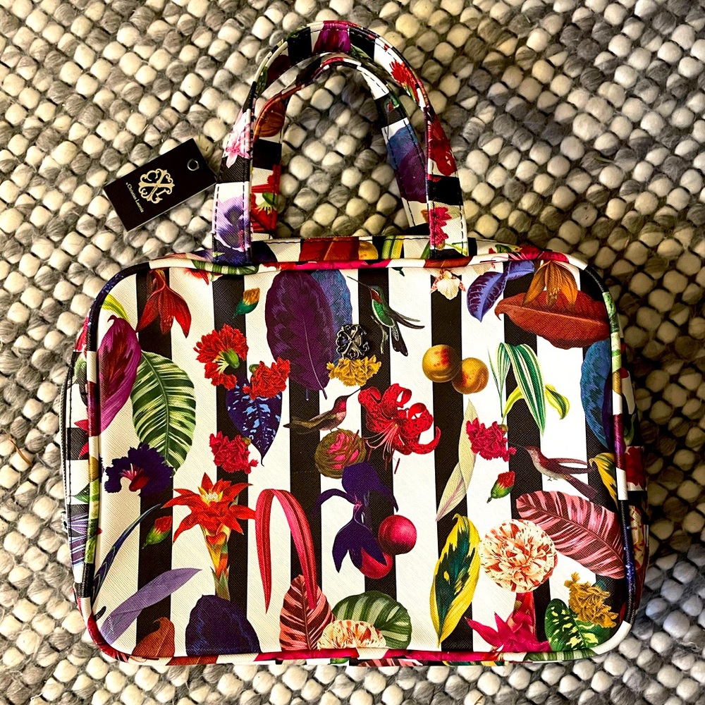 Christian Lacroix Multicolor Floral Cosmetic Bag